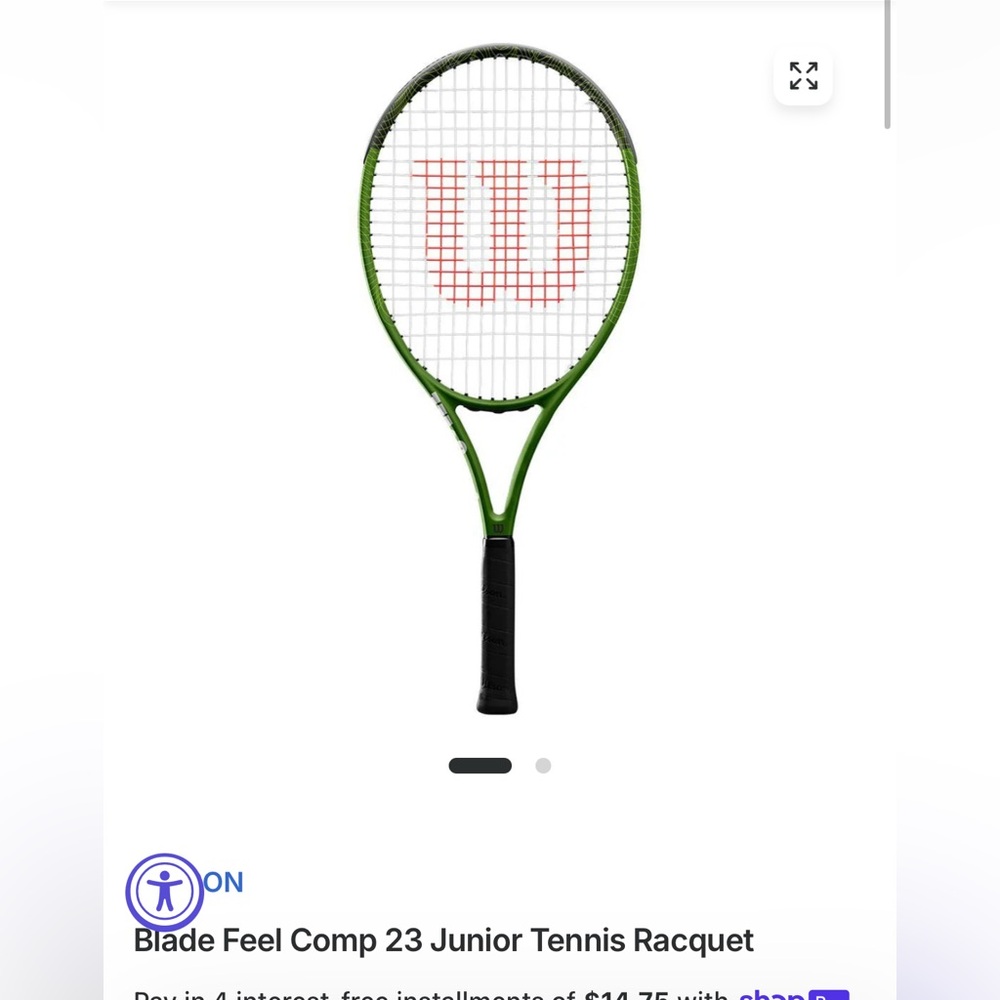 Junior Wilson Vibrant Green Tennis Racket